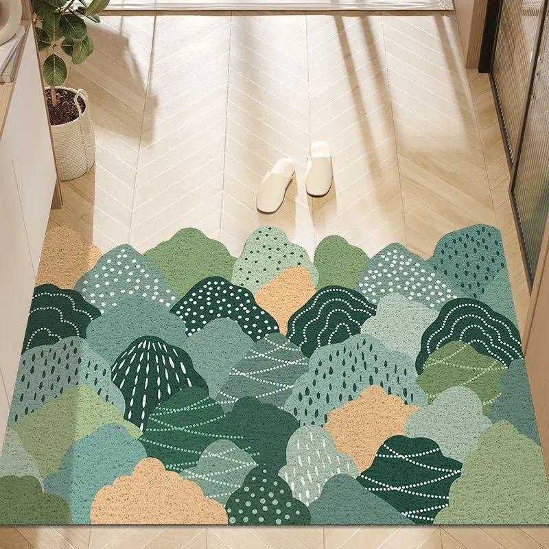 Nordic Style Doormat Dust-proof Door Mat Tropical Forests Carpet for Living Room Bathroom Decor Rugs Washroom Floor Mat