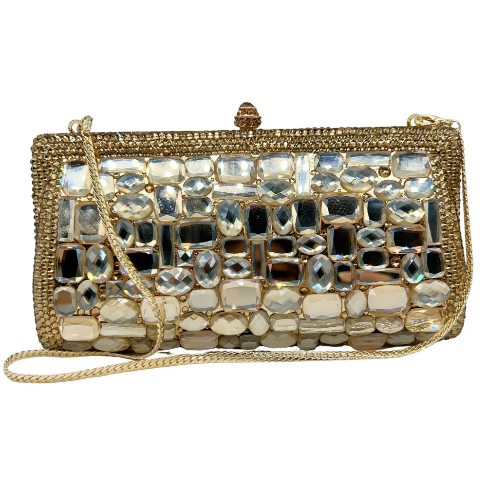 

Woman Crystals Dinner Party Evening Clutch Bags Newest Style Handbag Diamond Evening Bag Wedding Bridal Purse Design Gift