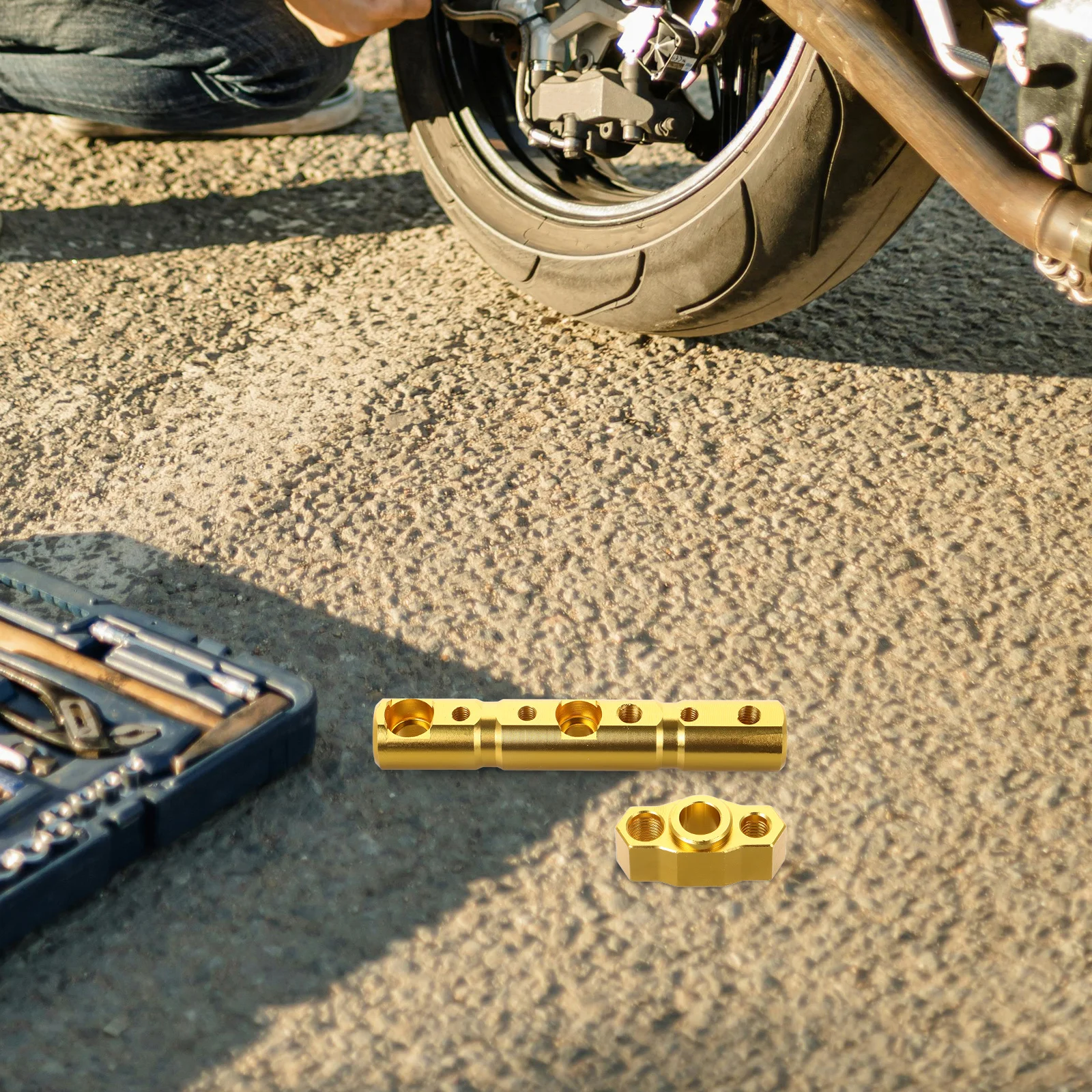 

1Set Phone Holder Motorcycle Handlebar Extension Aluminum Alloy Mount for Navigation Fits Electric Bikes Safety