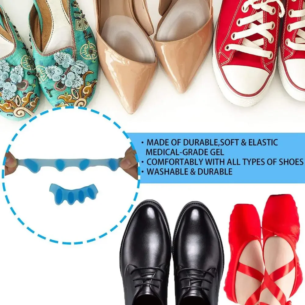 RHBJ Professional Gel Toe Spacers สําหรับ Bunions - 2 ชิ้น Orthopedic Separators Stretchers, Hallux Valgus Corrector & Foot Care Tool