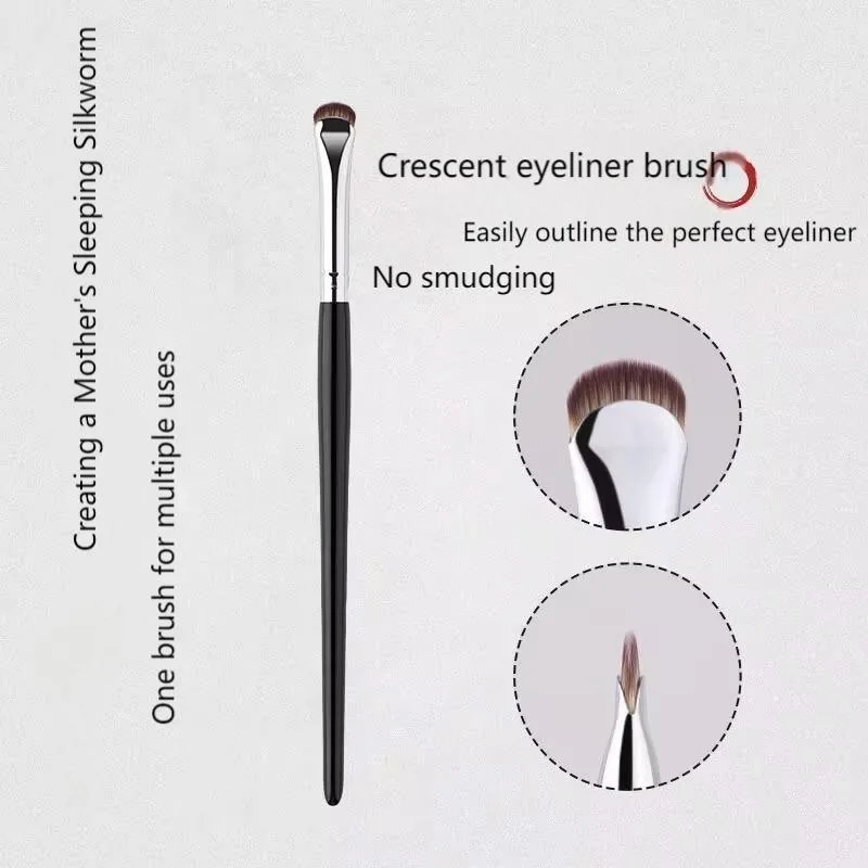 크레센트 아이라이너 브러쉬, 아이고살 브러쉬 하이라이트 브러쉬 아이 다운 투 디테일 아이섀도우 브러쉬 얇은 블레이드 눈꺼풀 메이크업 브러쉬