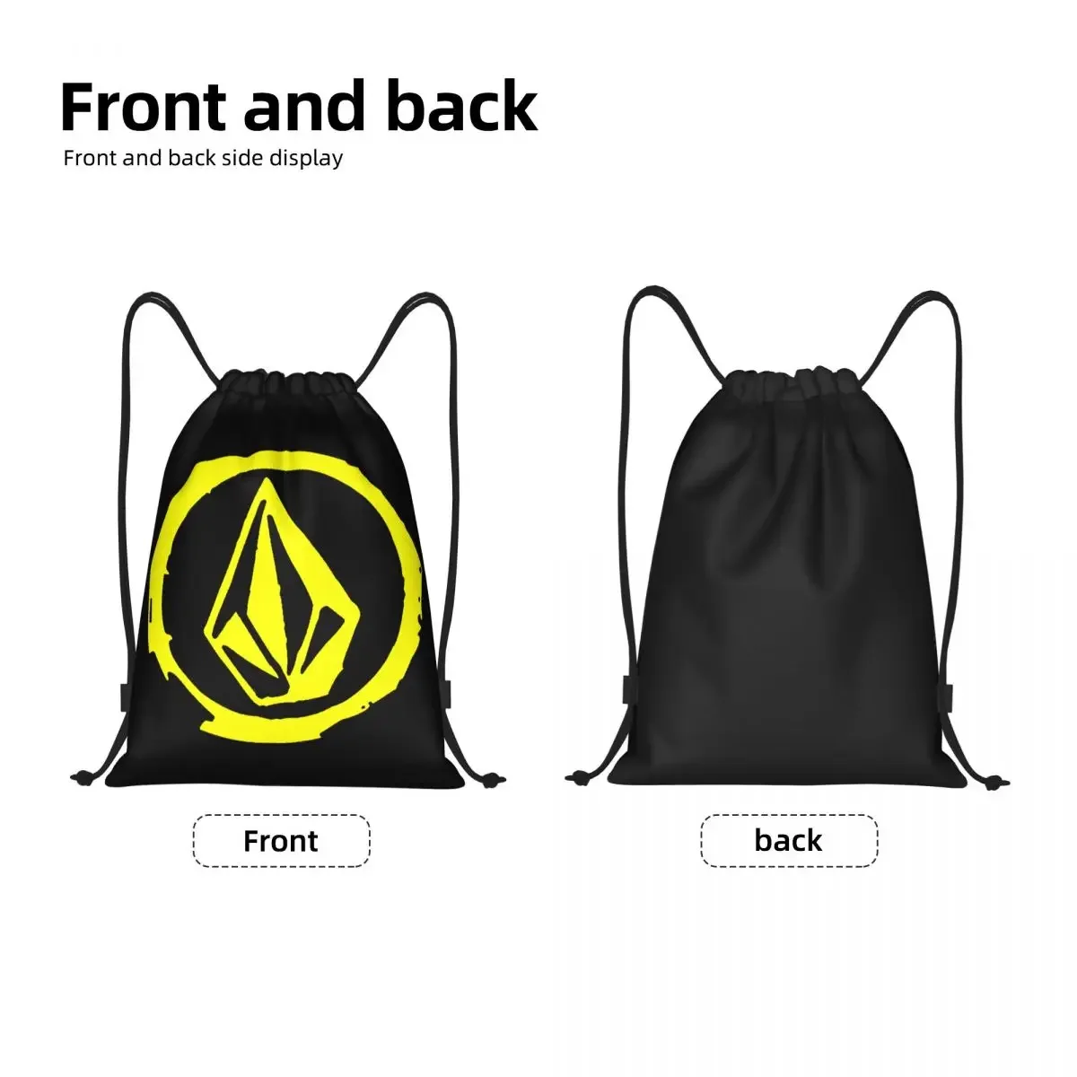 Custom Volcoms Skate Drawstring Backpack Bags Women Lightweight Boardsports Diamond Gym Sports Sackpack Sacks for Shopping