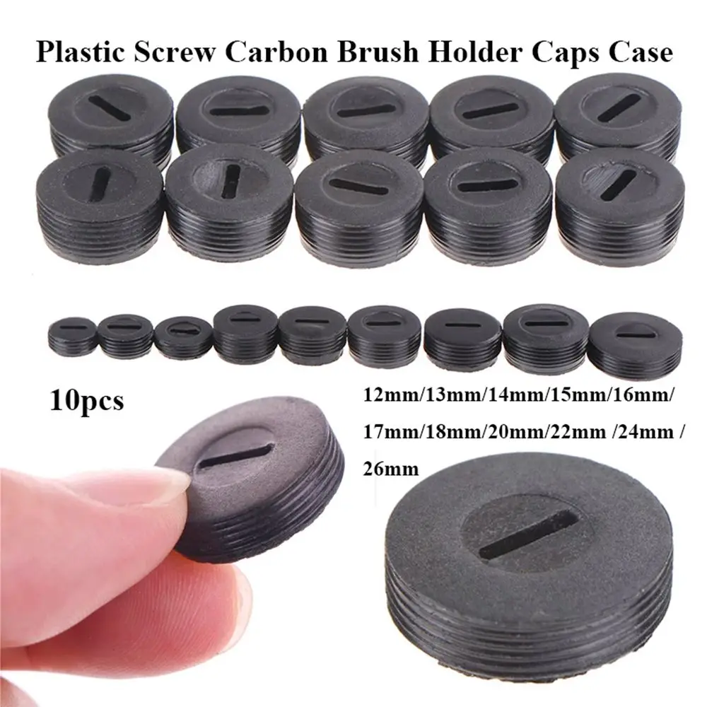 17mm/18mm/20mm/22mm Screw Carbon Brush Plastic Brush Holder Case Carbon Brush Caps Power Tool Accessories Brush Holder Caps