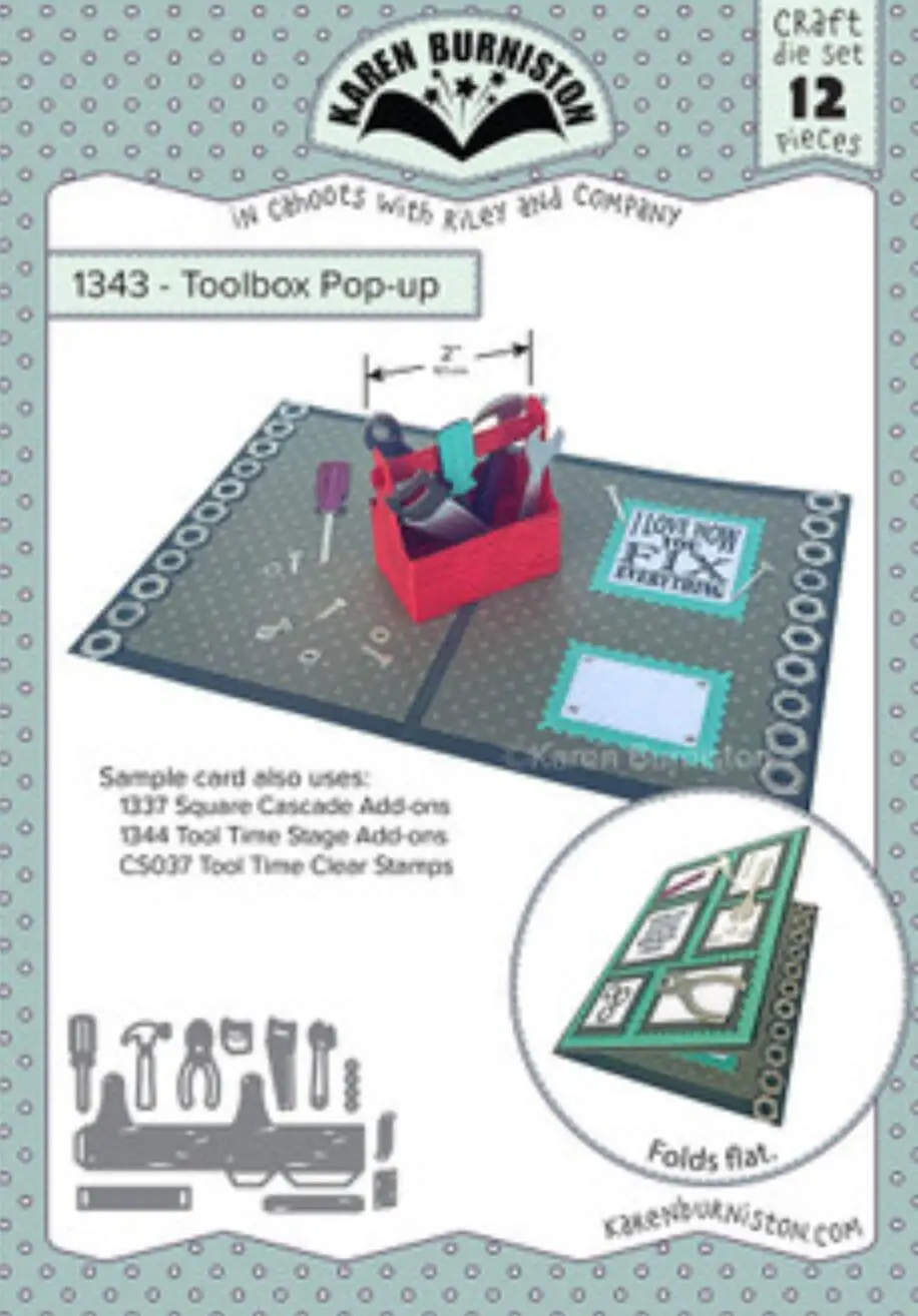 Little Bench Cascade Toolbox Pop up Gazebo Stage Metal Cutting Dies Clear Stamps For DIY Scrapbook Craft Decoration Embossing view 3