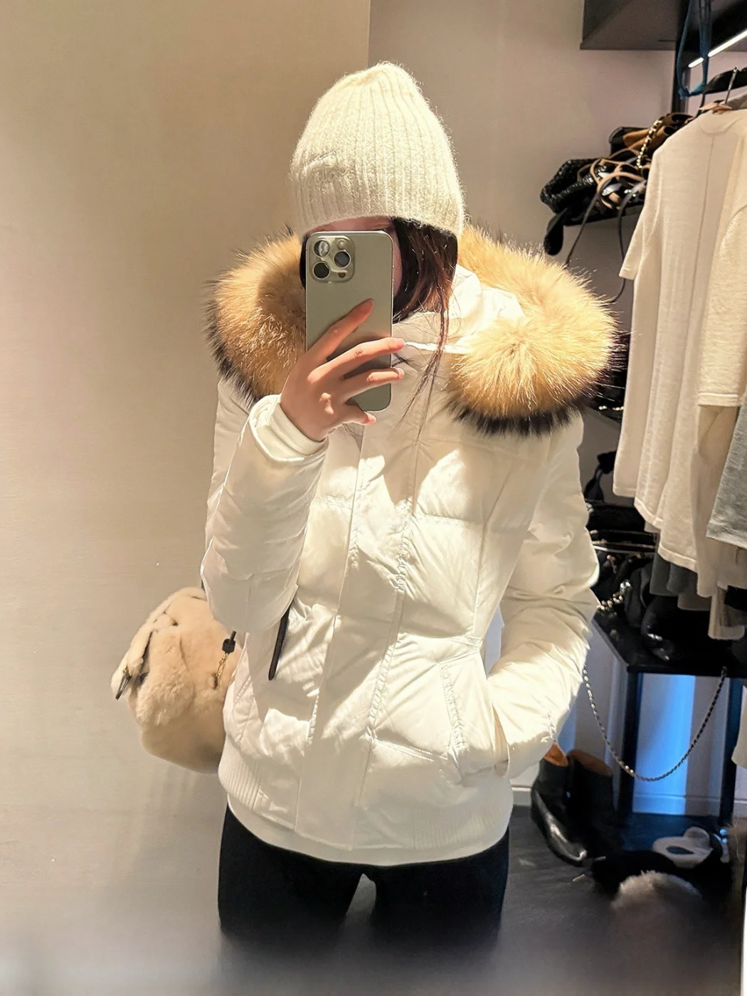 

Женская приталенная куртка-пуховик MOXI Oreo European Slim Fit с капюшоном, белая, теплая, повседневная, модная, с высокой талией