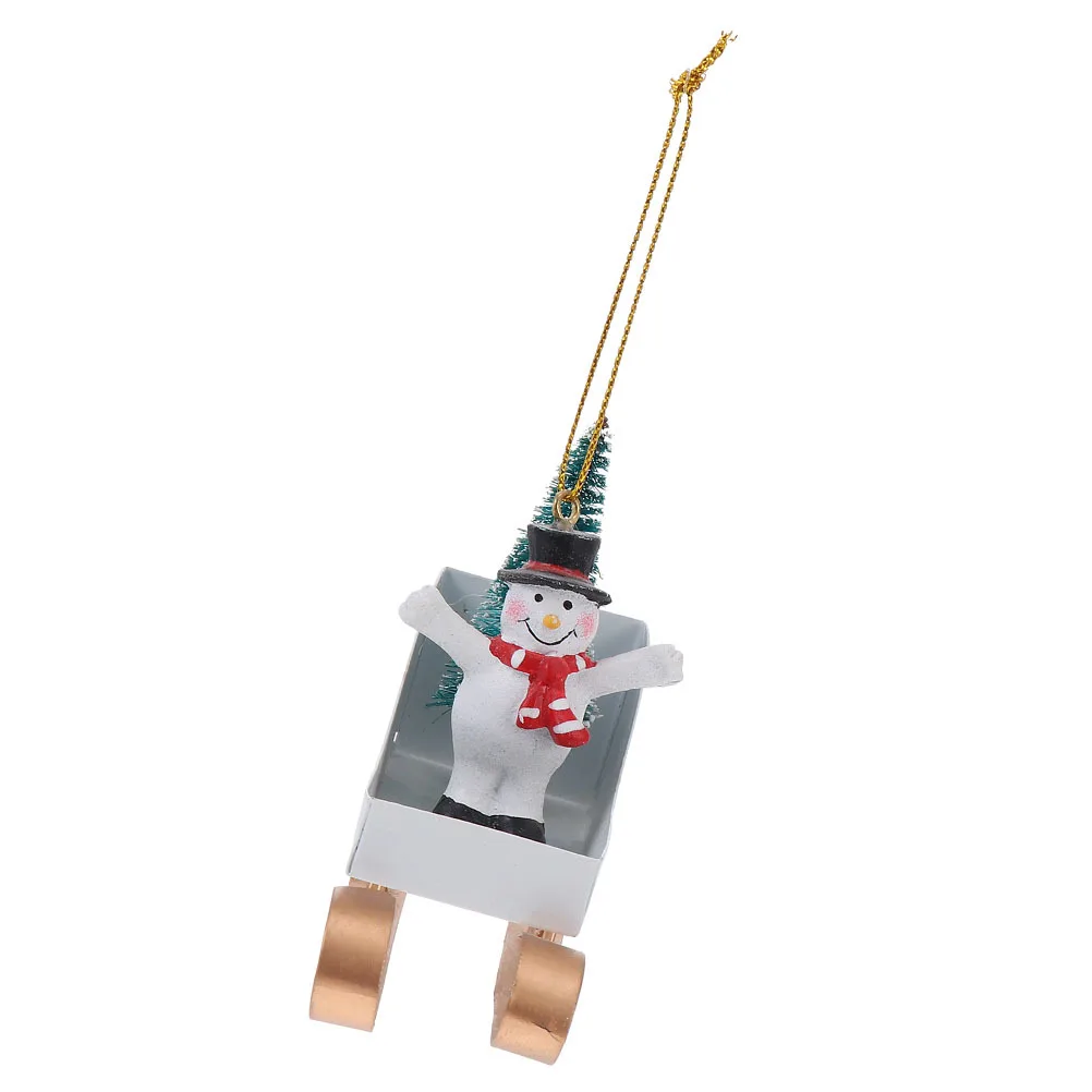 

Christmas Tree Hanging Sleigh Ornament Rustic Iron Decoration Desktop Xmas Party Hanging Decor Xmas Tree Decors