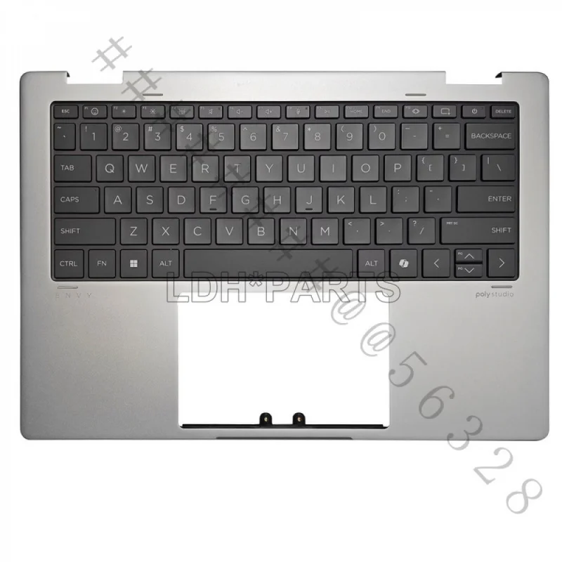 SC+For HP Envy x360 14-fa 2-in-1 Laptop New Palmrest Top Shell US Backlit Keyboard PN N91050-001 Replacement C Cover Assembly
