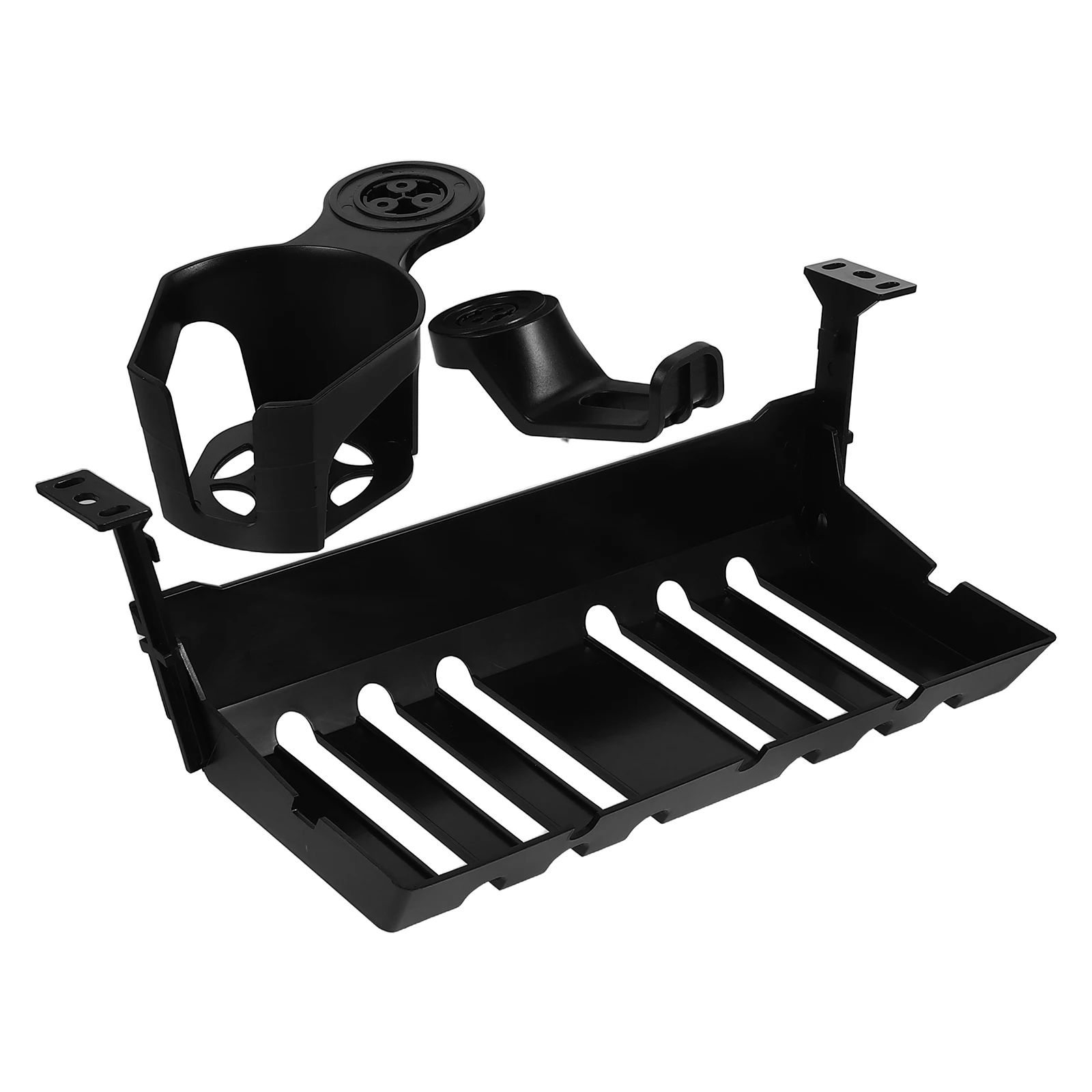 

Gaming Desk Accessories Set Cable Management Tray Headphone Stand Cup Holder Under Desk Organizer Materials Spacesaving