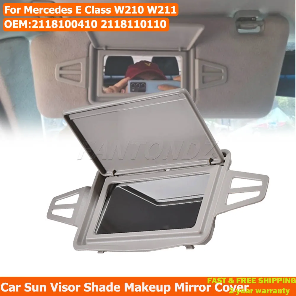 Car Sun Shade Visor Makeup Cosmetic Mirror Cover For Mercedes E Class W210 W211 Left or Right 2108101310 2108101410 2118110110