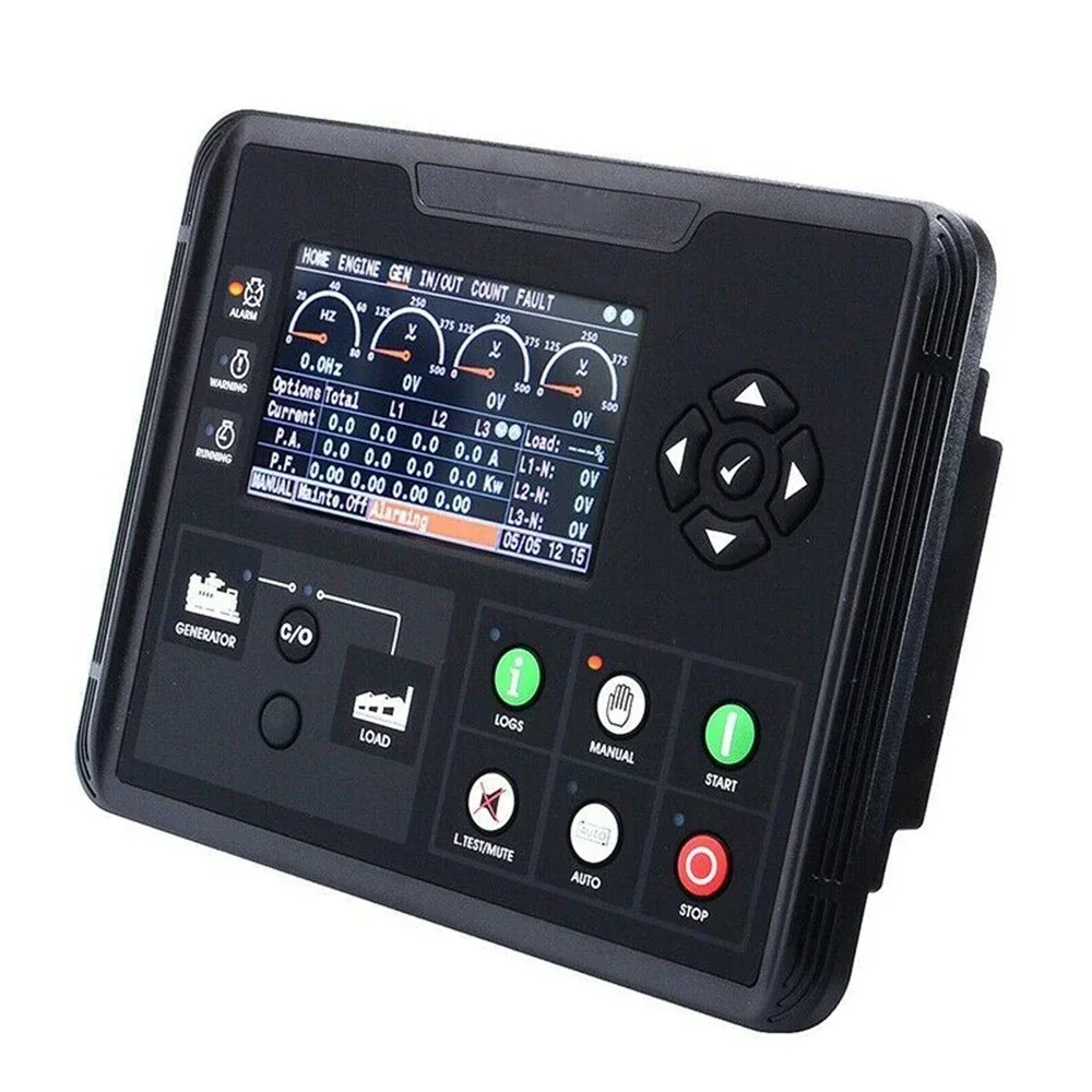 For Diesel/Gasoline/Gas Controller Genset Controller 186mmx142mm 200-10000Hz 5W DC8V-36V IP54 Parameters Monitor