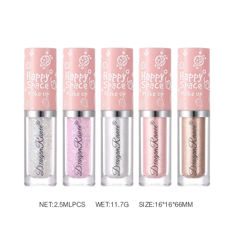 ظلال عيون سائلة بيرليسسينت لامعة تدوم طويلاً أحادية اللون لؤلؤي ناعم متألق ترتر ظلال عيون هايلايتر سريع الجفاف