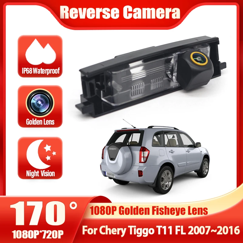 CCD 1080P Vehicle Rear View Camera For Chery Tiggo T11 Tiggo FL 2007 2008 2009 2010 2011 2012 2013 2014 2015 2016 Car Monitor