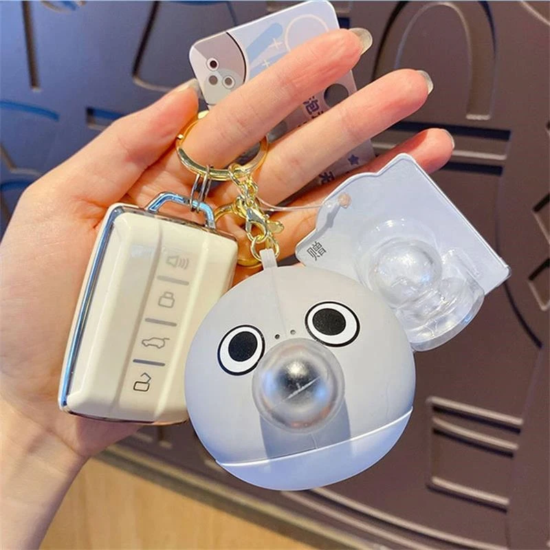 Cartoon Cute Blowing Bubbles Sakaban Turtle Pendants Ornaments Keychain Bag Pendant Decompression Toys Fashion Accessories Gifts