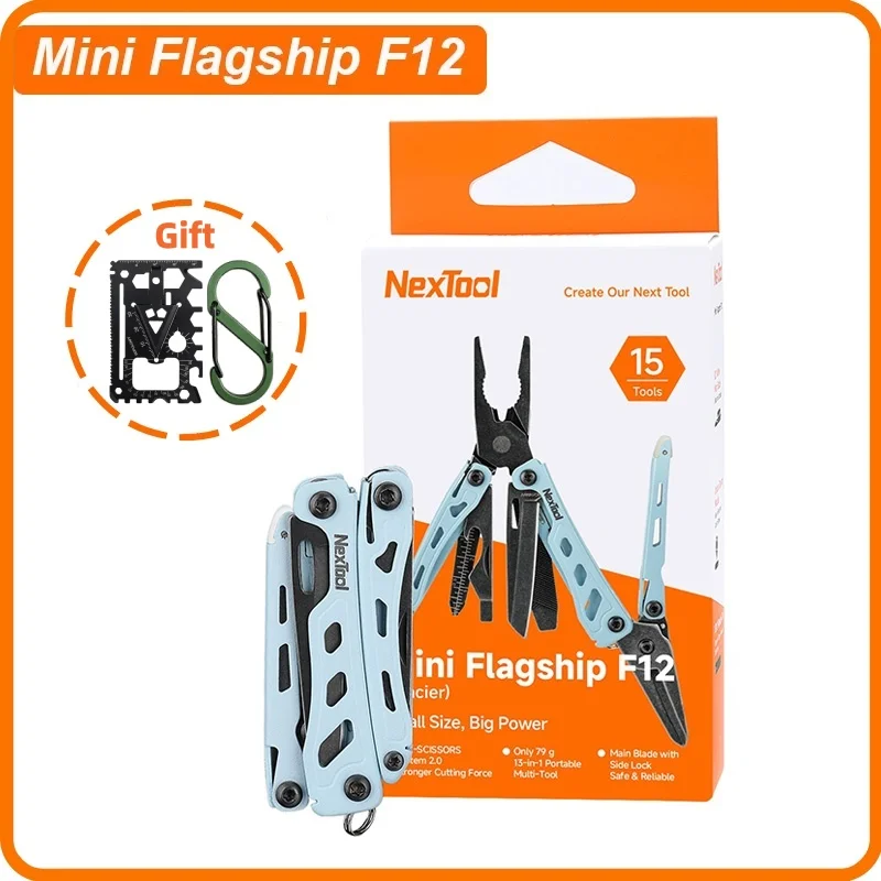 NexTool Mini Flagship F12 Multifunktionszange 13-in-1 Faltbares EDC-Multitool Schraubendreher Feile Lineal Outdoor-Camping-Werkzeug