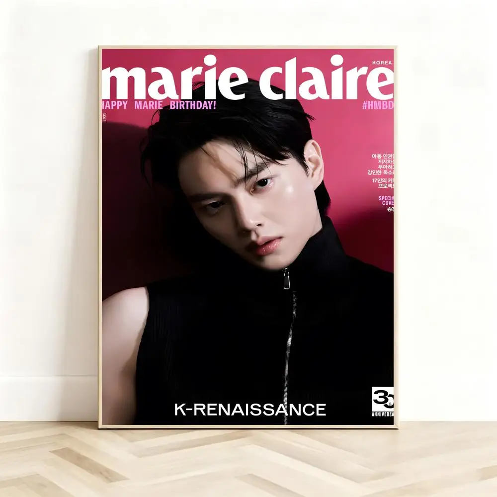 Fashion Magazine M-Marie Claire Korea Poster Classic Self-Adhesive PP Wall Sticker for Living Room Bar Decor Gift