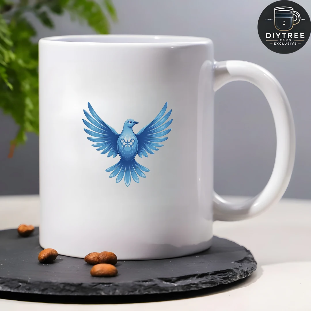 11オンス漫画ブルーピジョンマグ子供用保温ドリンクカップクリスマスホームオフィスギフトカップ