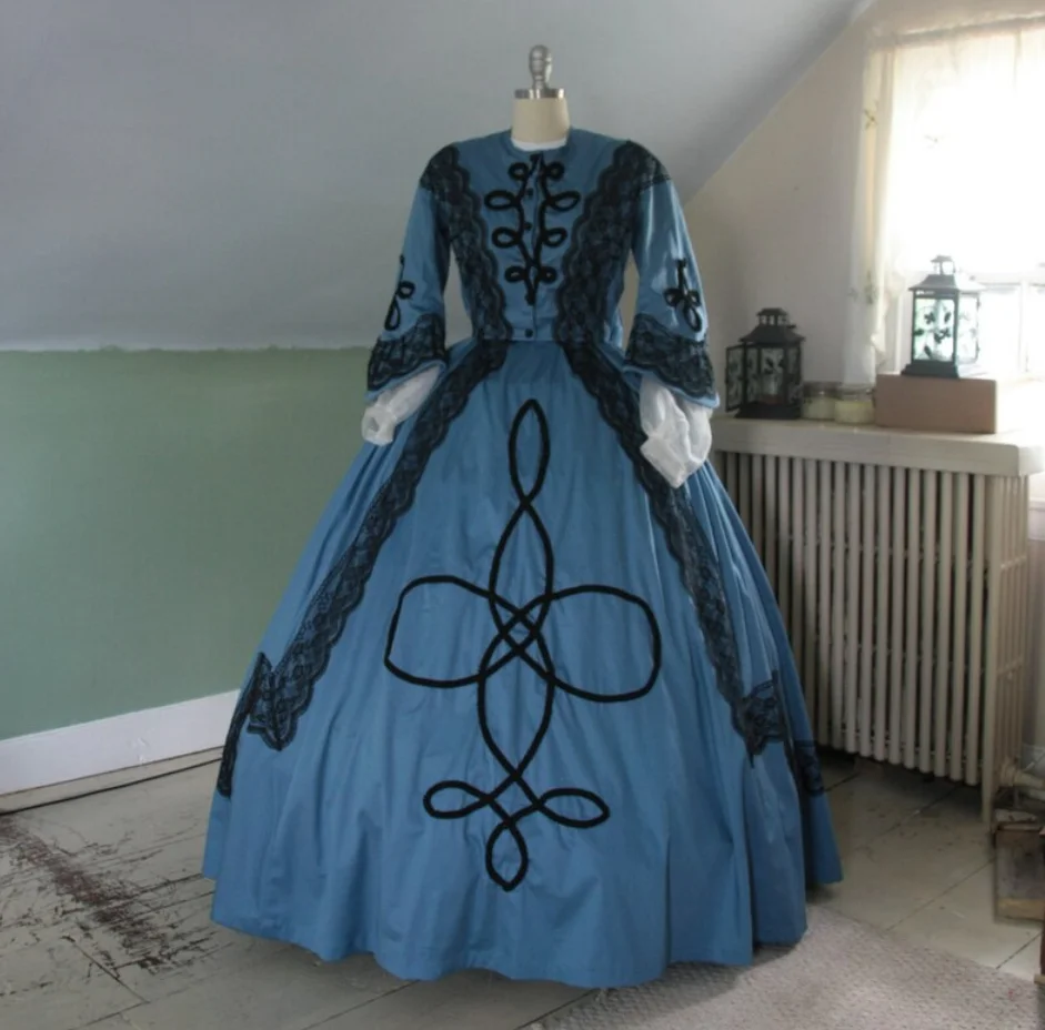 Vestido Victoriano de la Guerra Civil, Estilo Años 60 del Siglo XIX, Disfraz Histórico para Mujer, Vestido de Baile Victoriano Vintage, Estilo Scarlett