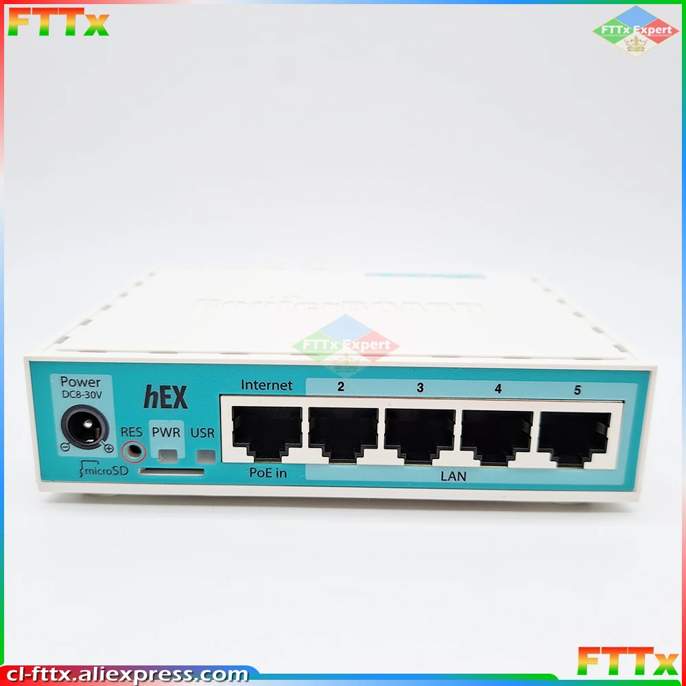 RB750Gr3 (hEX) 880 MHz MikroTik Gigabit wired router, home ROS broadband 5-port Ethernet Gigabit Router