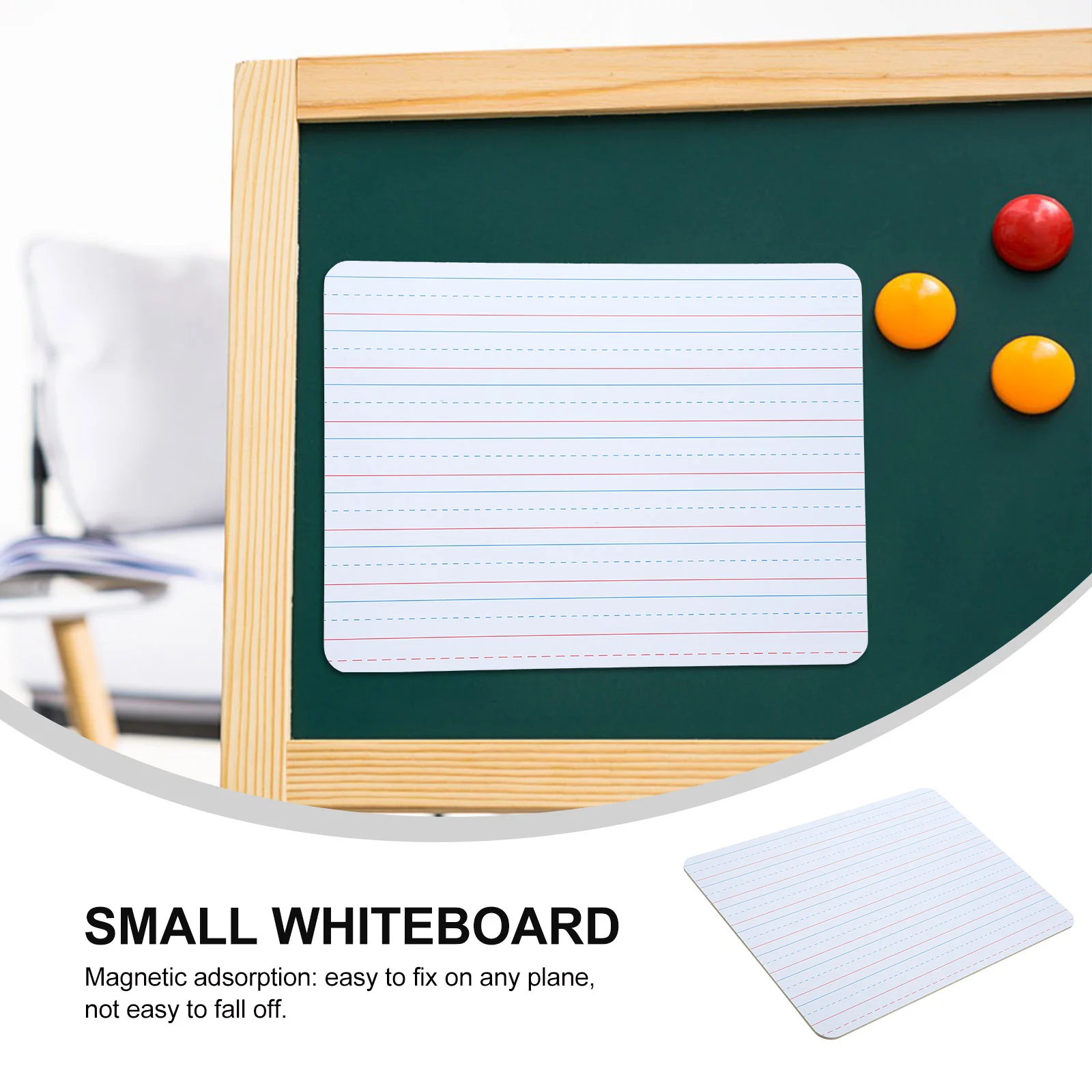 Sentence Strip Word Cards Dry Erase Boards White with Lines Drawing Magnet Writing Notepad for Learning