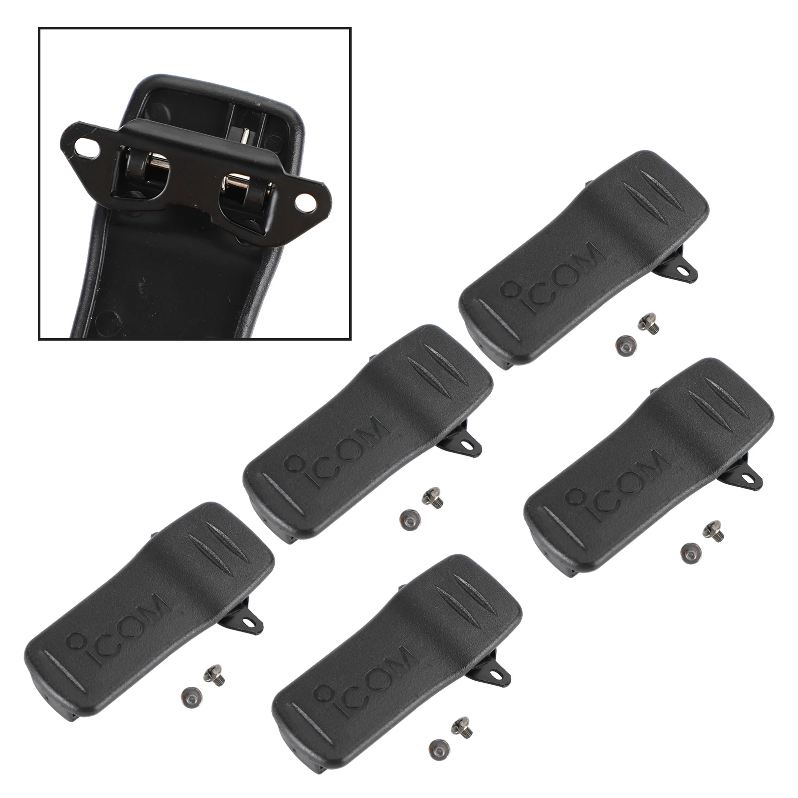 Artudatech 1X/5X Walkie Talkie Two Way Radio Communicator MB-98 Belt Clip For ICOM IC-F50