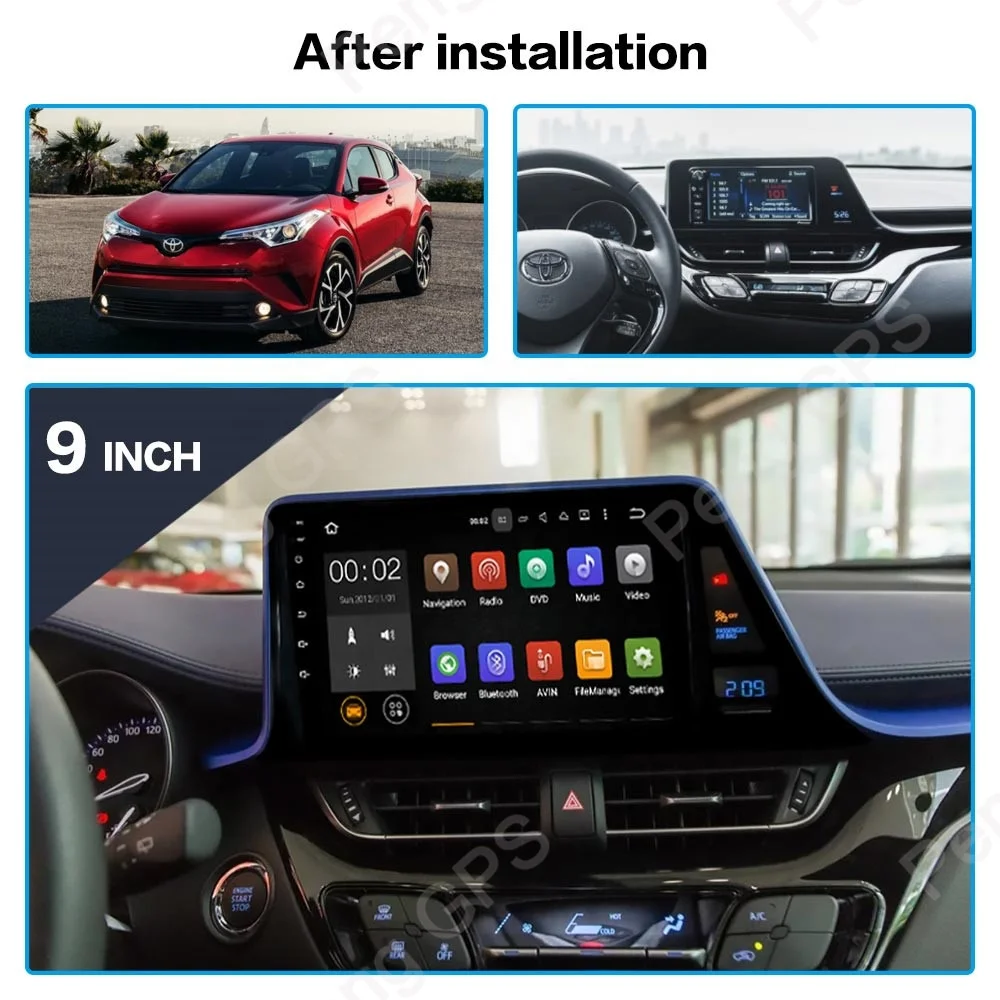 128G Android10.0 Radio For Toyota CH-R CHR 2018+ Car Multimedia Player GPS Navigation Headunit Radio Audio Stereo Tape Recorder