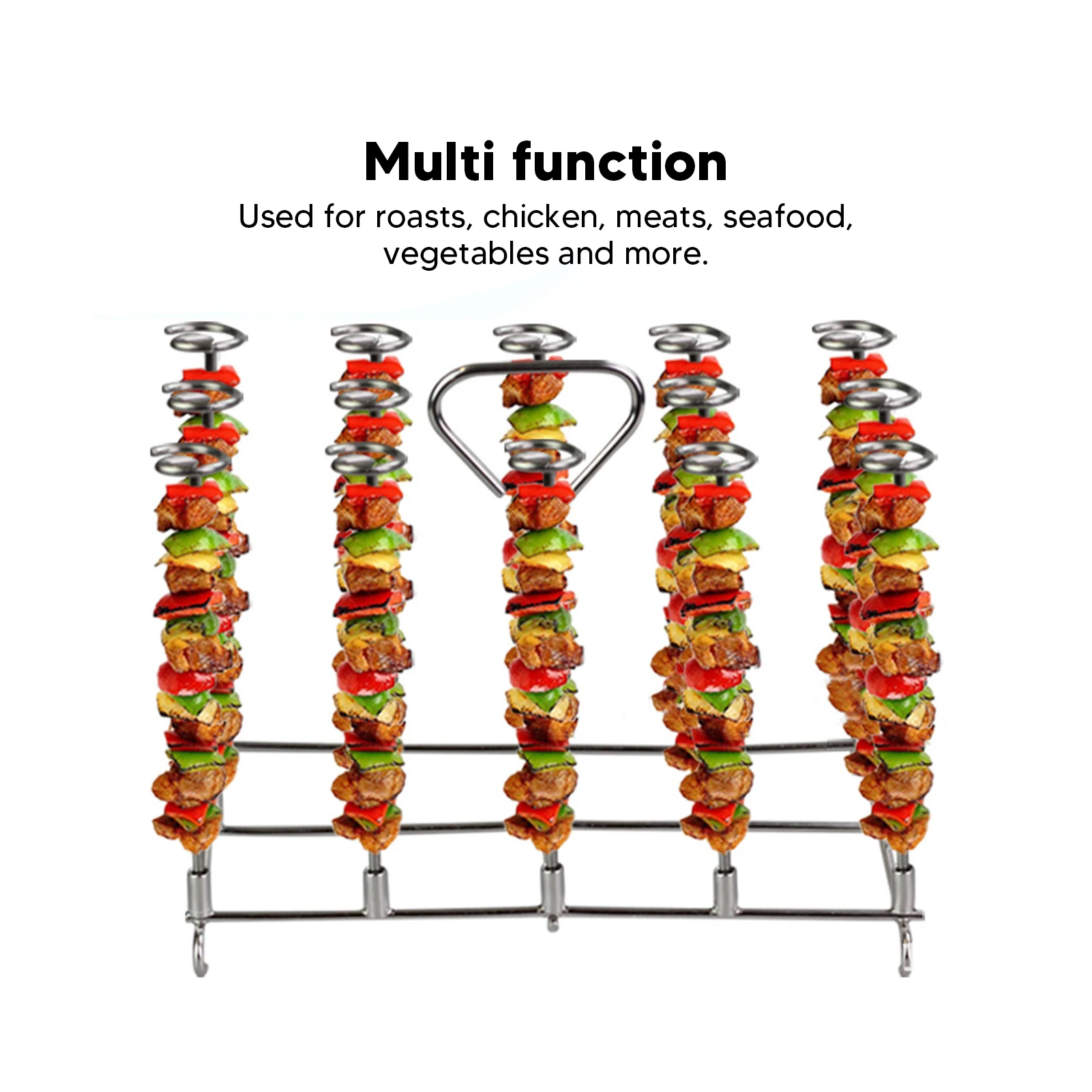 프라이어 꼬치 스탠드 그릴 수직 꼬치 거치대, DZ201 Foodi 8QT 프라이어 액세서리