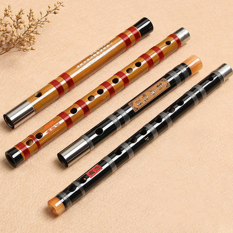 Professional Performance Chinese Bamboo Transverse Flute Musical Instrument Of  C\\D\\E\\F\\G Key 6 Hole