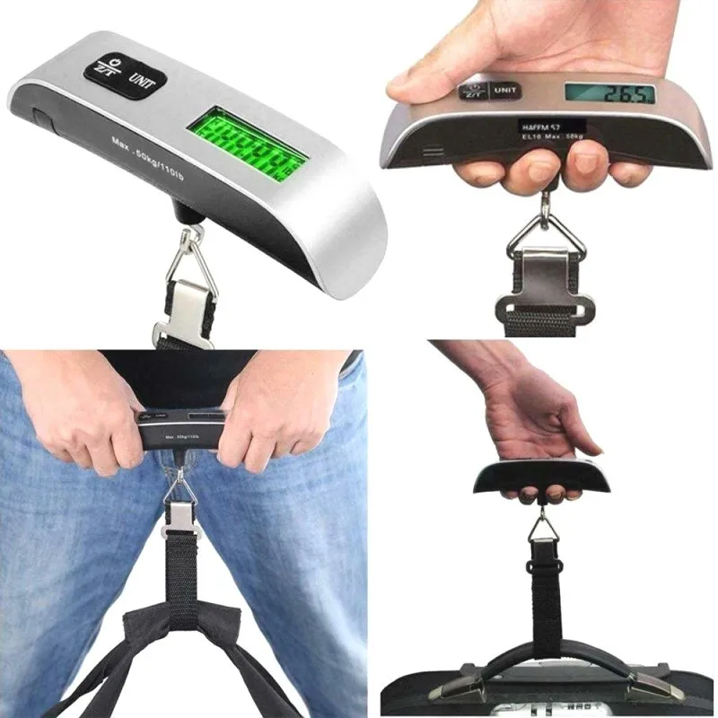 Báscula portátil con pantalla LCD Digital, herramienta electrónica para colgar equipaje, Maleta de viaje, pesa, bolsa de equipaje, equilibrio de