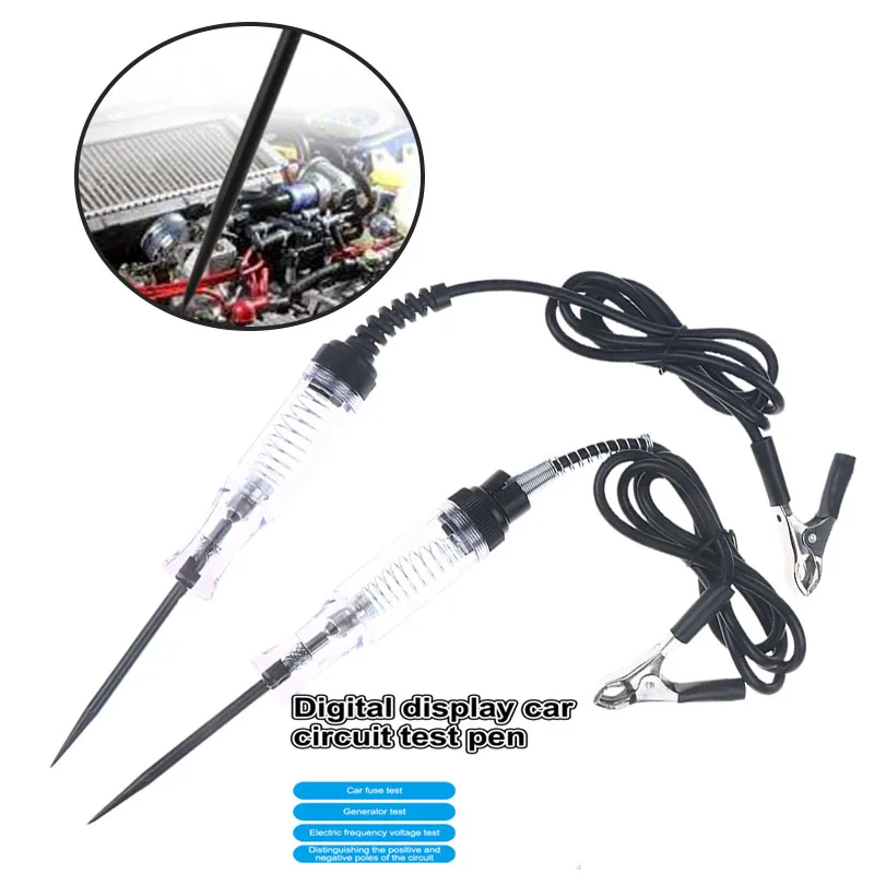 

Новый тестер напряжения цепи постоянного тока, тестер непрерывности, автомобильный тест, инструмент для автоматического освещения, зонд для цепи, ручка, лампа, автомобильные диагностические инструменты