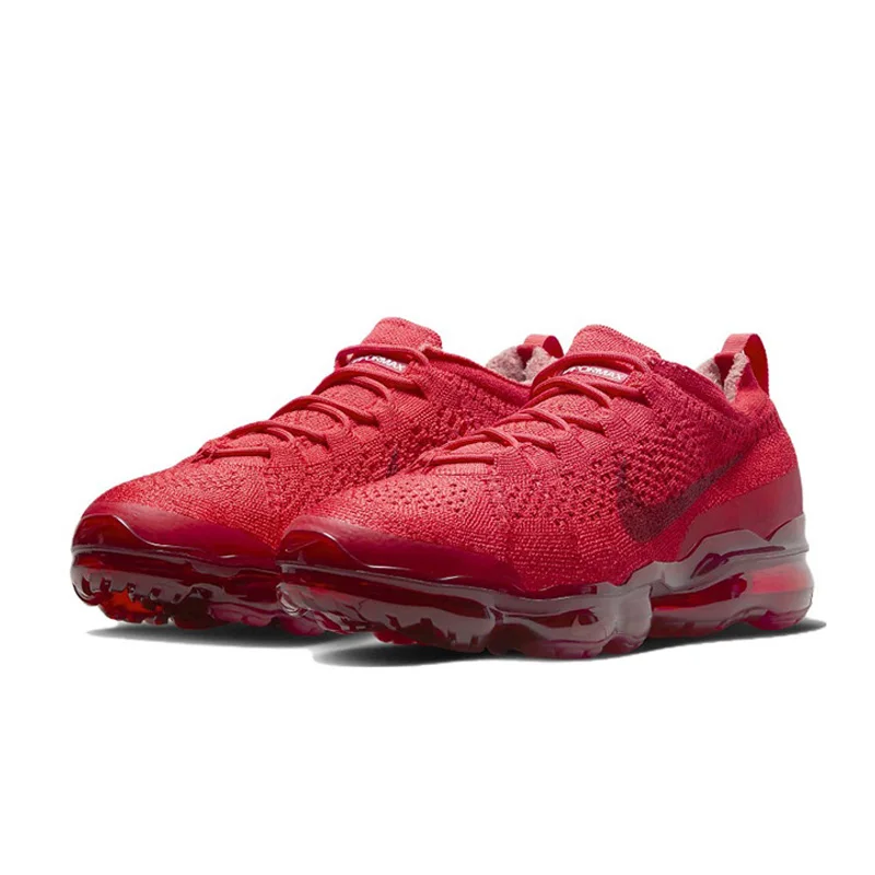 Nike Vapormax 2023 Flyknit Running Shoes for Men and Women Unisex Shock Absorption Red