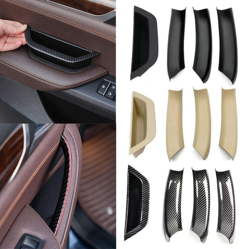 Car Inner Door Handle Panel Pull Cover ABS Carbon Texture/Black/Beige For BMW X3 X4 F25 F26 2010 2011 2012 2013 2014 2015 2016