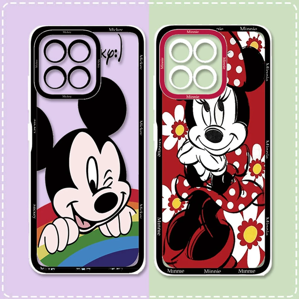 Cartoon Mickey Minnie Mouse for Honor X8 5G Phone Case Daisy Donald Duck Stitch Honor x8 70 Lite Clear Transparent Back Cover