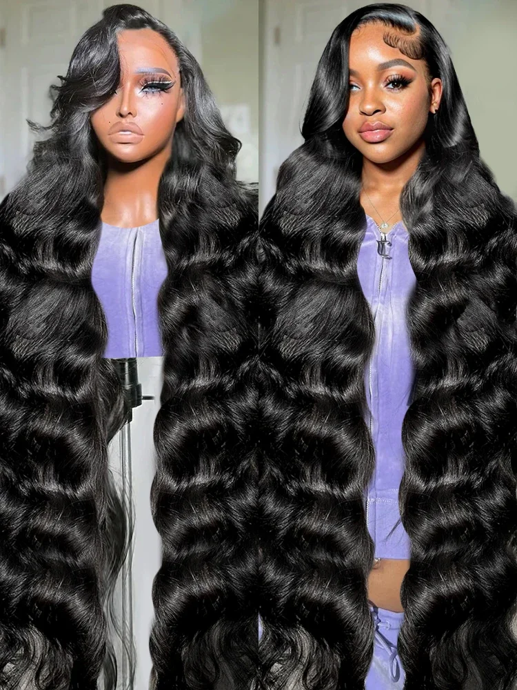 30 40 Inches 220% HD Body Wave Transparent 13x6 Lace Front Human Hair Wigs 13x4 Lace Frontal Wig  5X5 Closure Remy Hair Wig