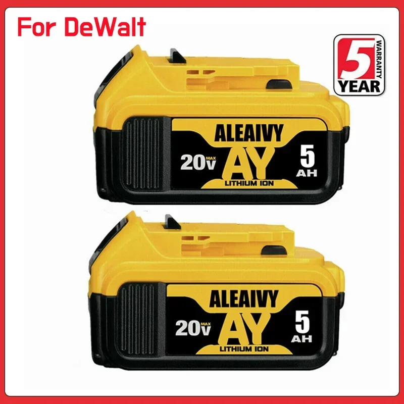 

2024 New 20V 5.0Ah MAX Battery Power Tool Replacement for DeWalt DCB184 DCB181 DCB182 DCB200 20V 3A 5A 6A 18Volt 20v Battery