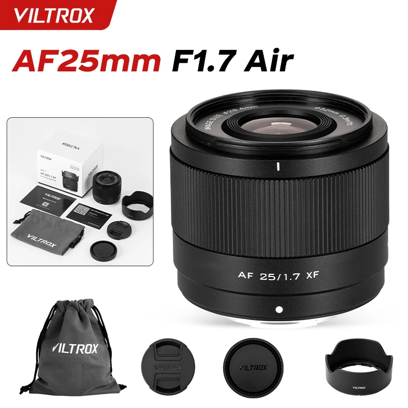 Viltrox AF 25mm F1.7 Air APS-C 렌즈 (후지필름 XT-5/XT-H2S/X-M5, 소니 A6700/ZV-E10II/FX30, 니콘 Z50/Z50II/ZFC/Z30 용)