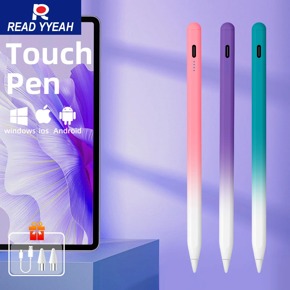 

Универсальная сенсорная ручка с магнитным градиентом цвета для Android IOS Windows для Apple Pencil Samsung Xiaomi Phone Tablets