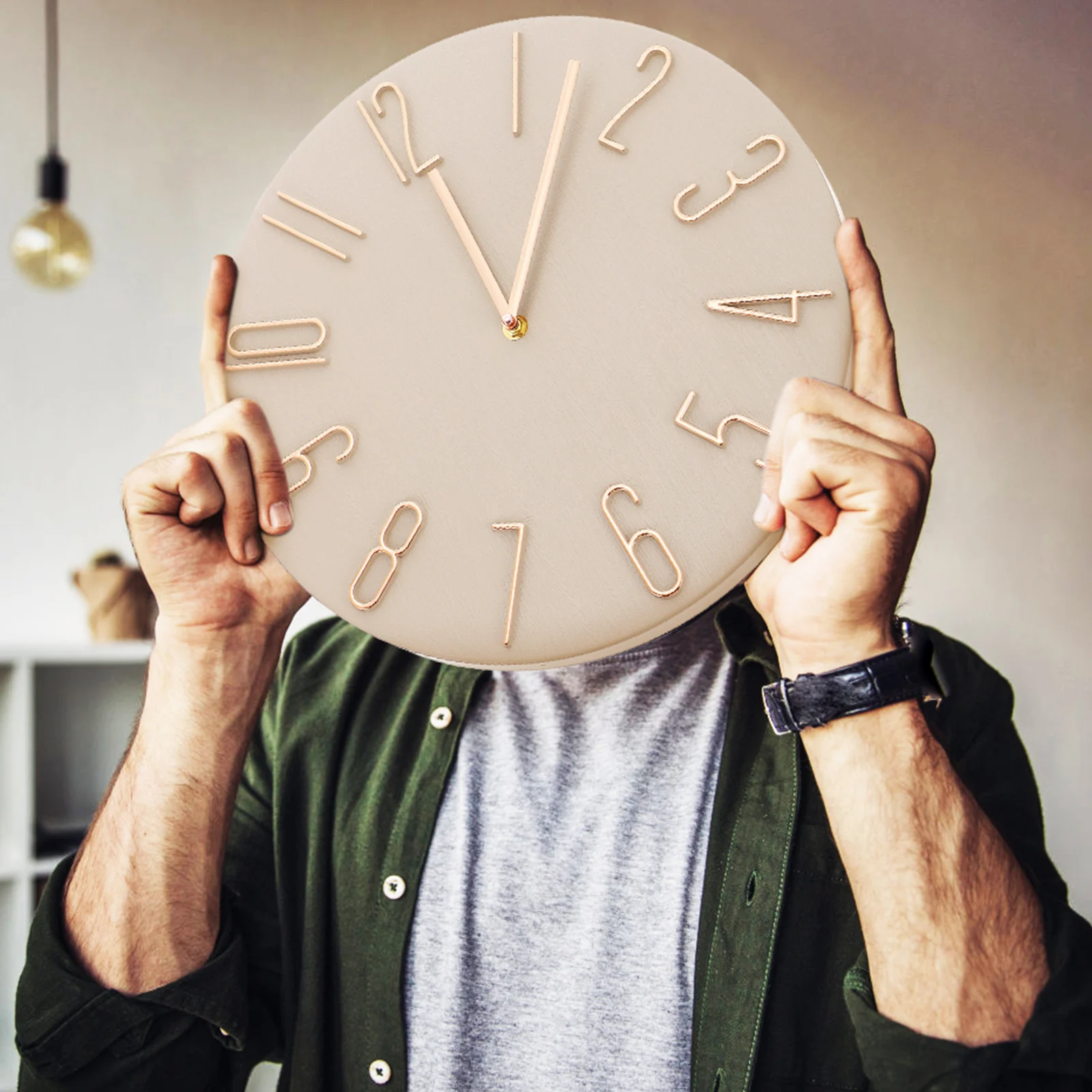 

Wall Clock Modern Silent Decor Decorative Unique Clocks for Living Room Non Ticking