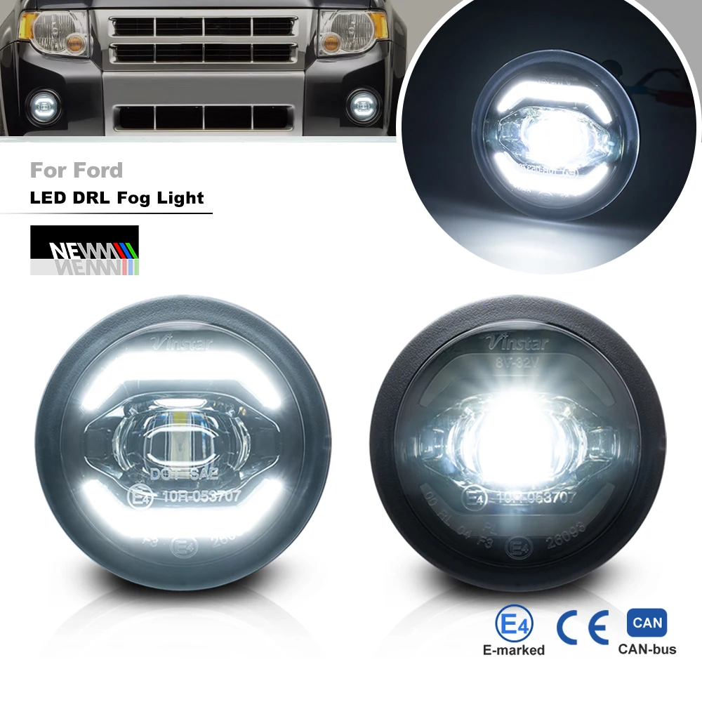 

Для Ford Escape Explorer Sport Trac с Adrenalin Mustang Shelby GT500, Jeep Patriot: светодиодные противотуманные фары, дневные ходовые огни (DRL)