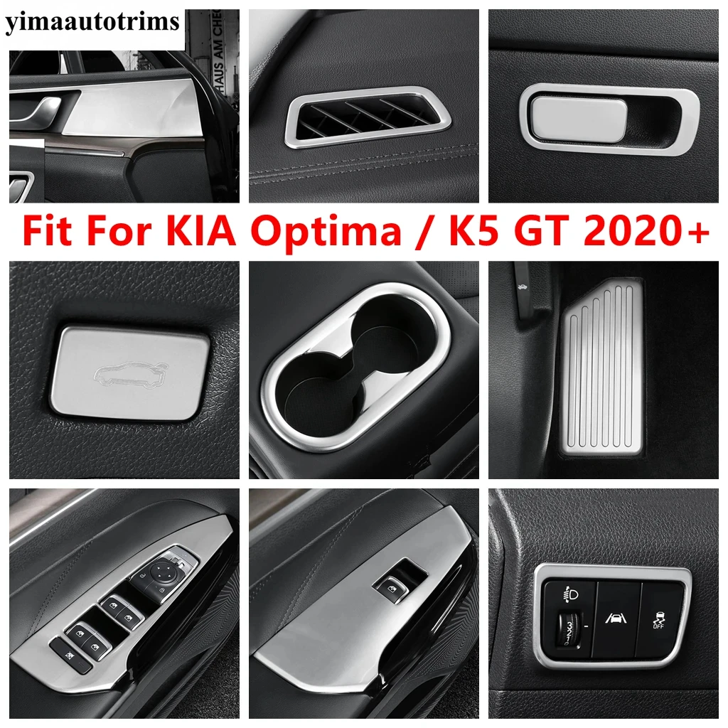 

Rest Pedal Panel / Handle Bowl / Start Stop / Glove Box / Water Cup Cover Trim Accessories For KIA Optima / K5 GT 2020 2021 2022