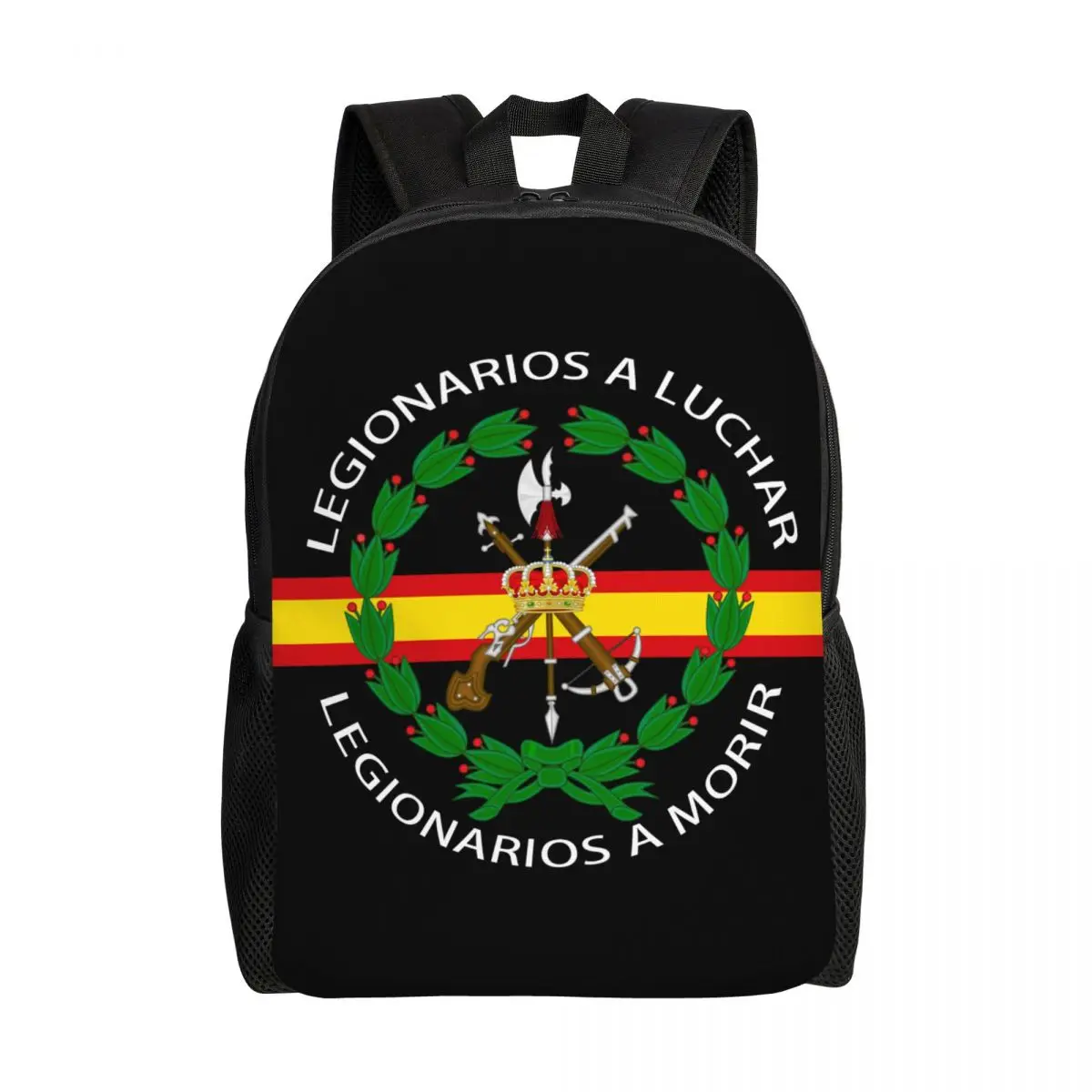 Spanish Legion Backpack for Women Men College School Student Bookbag Fits 15 Inch Laptop Spain Coat of Arms Bags