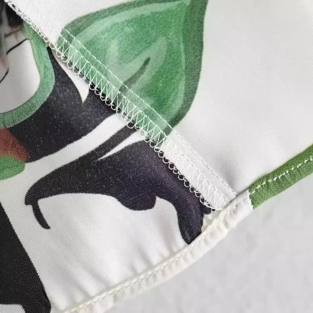 여성용 실크 새틴 질감 프린트 원피스, 전면 슬릿 디자인 롱 스커트, 벨트 셔츠 스타일, 신상