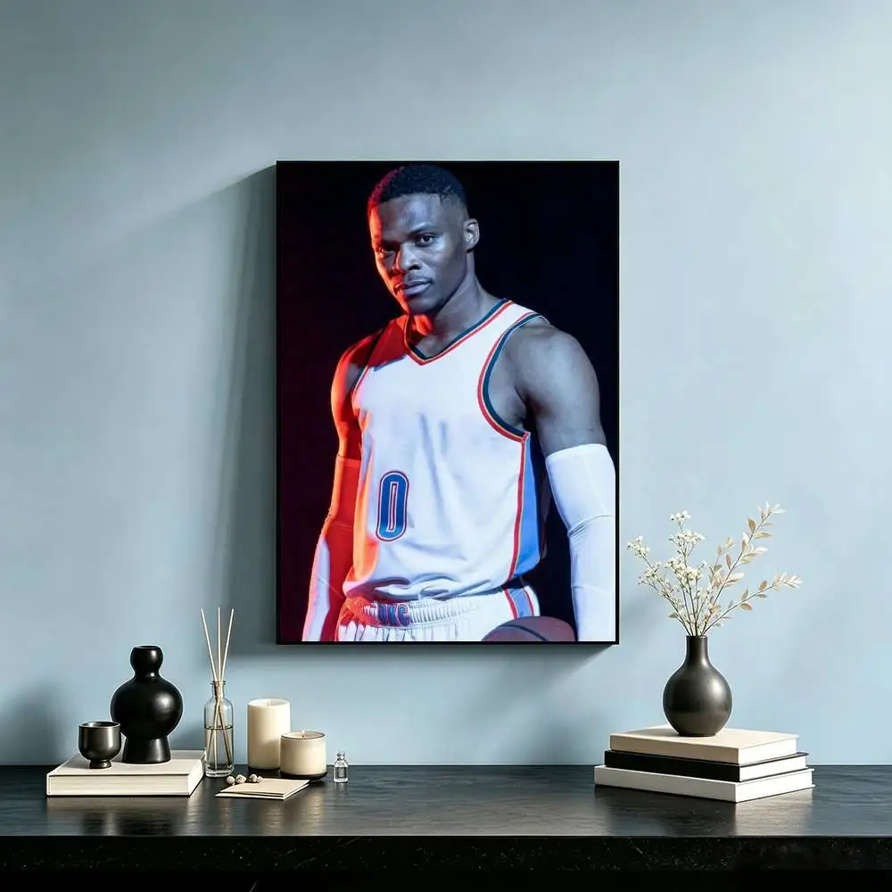 L-Legendary Point Guard Russell Westbrook Poster High Quality Dorm Living Room Aesthetic Wall Decoration Painting Stickers Gift