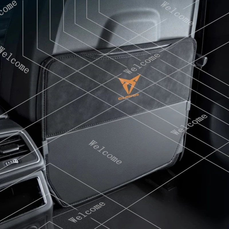 New Car Seat Back Protector Mat Anti Kick Pad Velcro Strap For Seat Cupra Ateca Born Leon IBIZA Raval Formentor Auto valve core