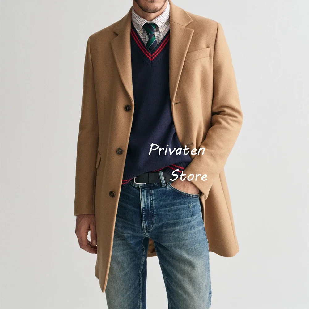 

Men's Woolen Coat Elegant Man Jackets for Suit New in Suits & Blazers American Casual Man Advanced Outer Elegant Mens Coats Male