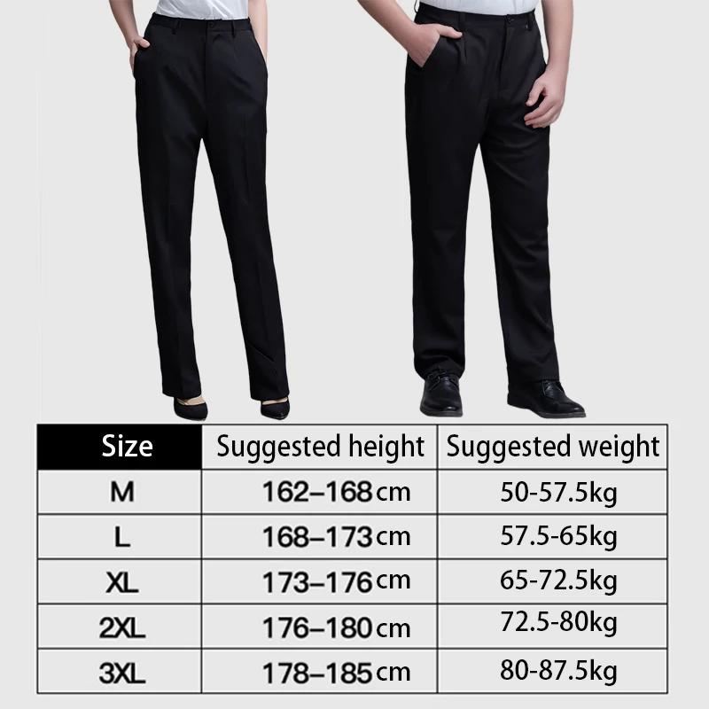 Women Men Chef Pants Elastic Cook Food Catering Pants Restaurant Hotel Uniform Baking Kitchen Hotel Waiter Trousers Bottoms