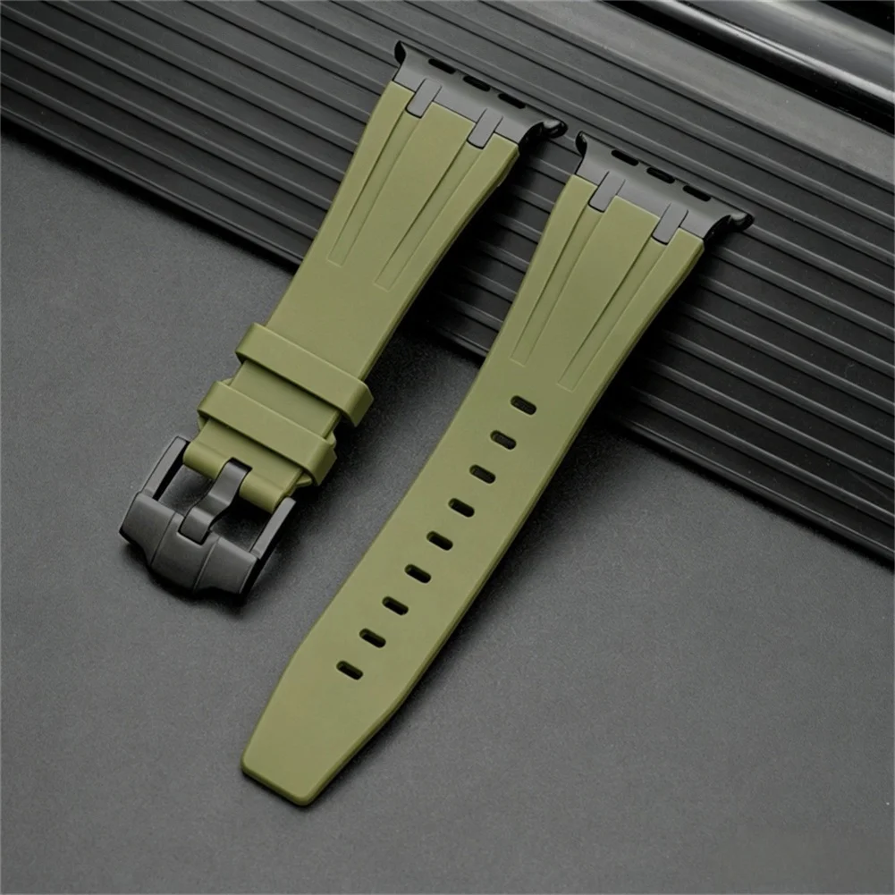 Sport-Silikonarmband für Apple Watch Ultra 3 49mm 46mm 45mm 44mm mit Butterfly-Verschluss für iWatch Series 11 10 9 8 7 6 5 4 SE3