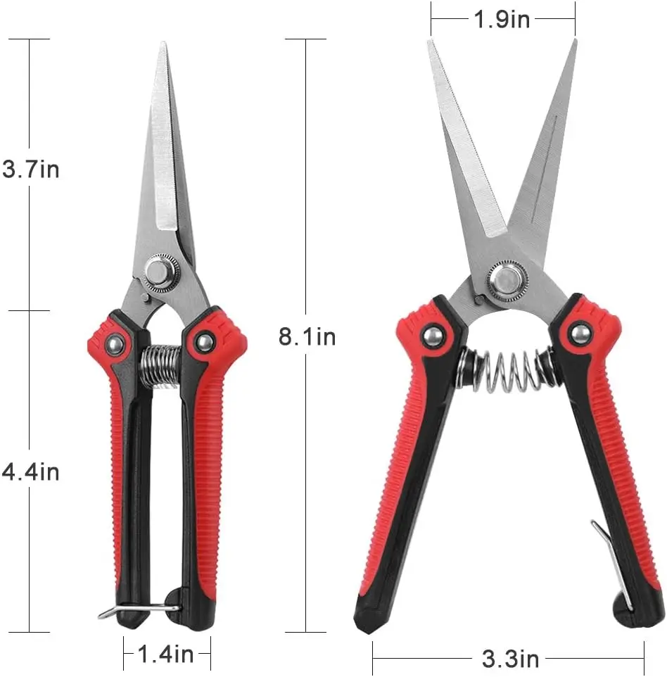 Garden Pruning Shear Branch Scissors Stainless Steel Non-Slip Handle Sharp Garden Fruit Tree Pruning Very Sharp Garden Tools