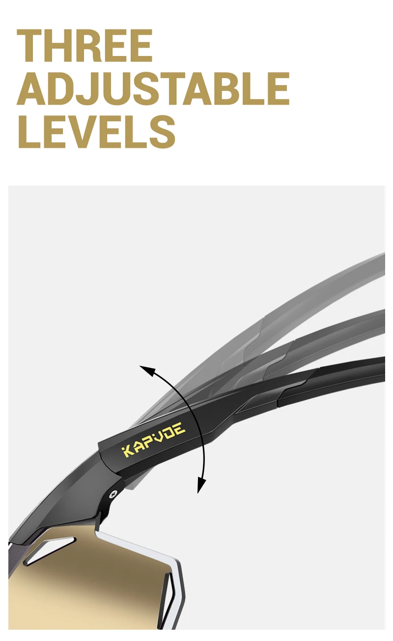 Kapvoe Neue Outdoor-Sport Fahrrad Sonnenbrille Radfahren Gläser für Männer MTB Road Fahrrad Brillen Brille UV400 Jagd Fahren 2025 – Detail 2