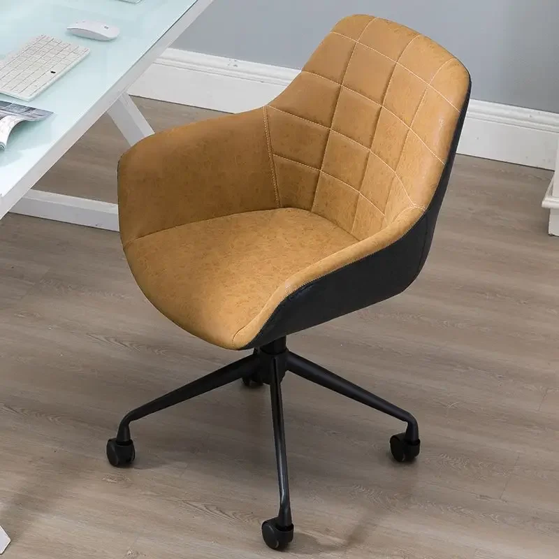 Nordic Computer Chair Home Office Chair Ergonomic Anchor Lifting Swivel Chair Backrest Leather Cloth Esports Chairs Furniture