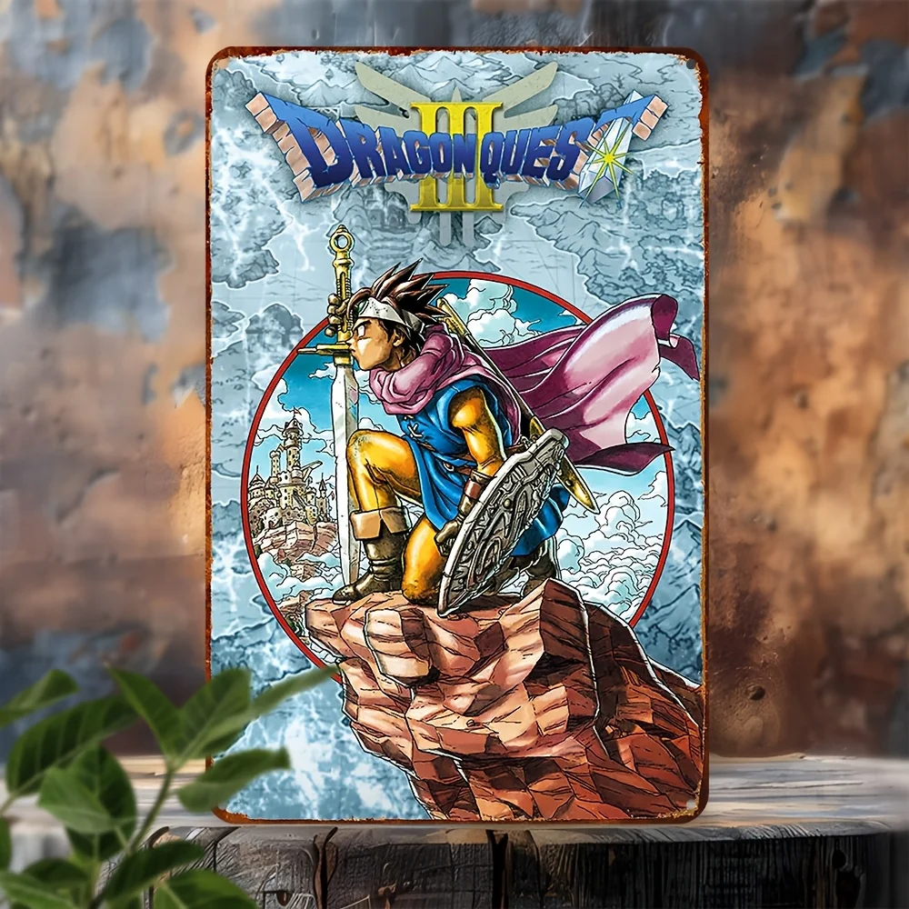 Dragon Quest III Vintage Metal Sign - Waterproof & Dustproof Aluminum Wall Decor for Gaming Room, Bedroom, Living Room - Uniqu
